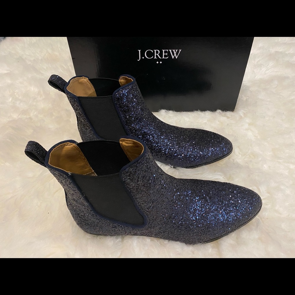 J. Crew Chelsea Glitter Boots size 7